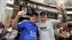 Leicester City fans soak up sights and sounds of Madrid - pictures