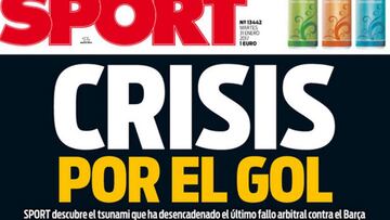 Portada de &#039;Sport&#039; del martes 31 de enero de 2017.