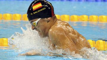 Oscar Salguero, medalla de oro en la prueba de 100 metros braza masculino categoria SB8.
