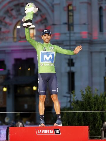 Alejandro Valverde, maillot verde.