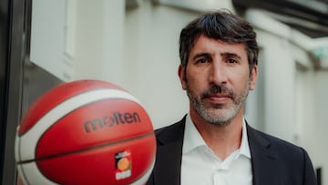 Álex Mumbrú, en su presentación como nuevo seleccionador de Alemania.