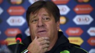 Miguel Herrera, en rueda de prensa.