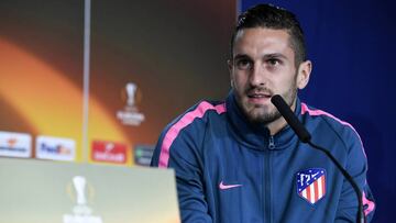 07/03/18 EUROPA LEAGUE ATLETICO DE MADRID RUEDA DE PRENSA  KOKE 