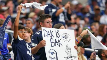 Prescott is back with the Cowboys for the first time since surgery on his thumb, and has already scored his first touchdown of the season