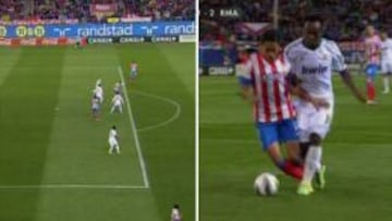 El Atlético reclamó un penalti a Falcao, pero estaba en orsay