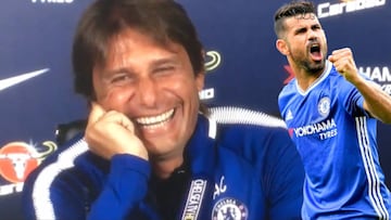 Antonio Conte se burla de las palabras de Diego Costa