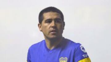 Juan Rom&aacute;n Riquelme con Boca Juniors en junio de 2012.