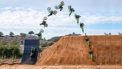 Axell &#039;Slay&#039; Hodges, secuencia del World&#039;s First Alley Oop en FMX en un Quarter Pipe.