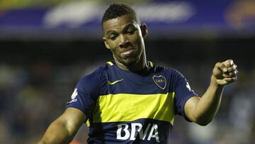 Festejo de Frank Fabra de Boca Juniors