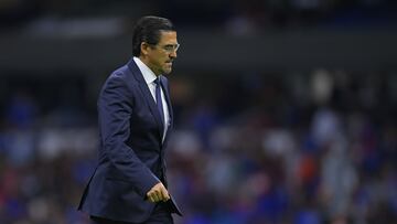   Joaquin Moreno head coach of Cruz Azul during the game Cruz Azul vs Atlas, corresponding to Round 07 of the Torneo Clausura 2023 of the Liga BBVA MX, at Azteca Stadium, on February 22, 2023.

<br><br>

Joaquin Moreno Director Tecnico de Cruz Azul durante el partido Cruz Azul vs Atlas, Correspondiente a la Jornada 07 del Torneo Clausura 2023 de la Liga BBVA MX, en el Estadio Azteca, el 22 de Febrero de 2023.