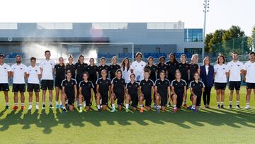 Jugadoras del Tacon, futuro Real Madrid Femenino, en Valdebebas. 