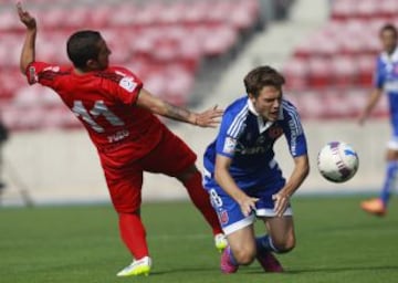 Maxi Rodríguez destacó en la U durante el primer tiempo.