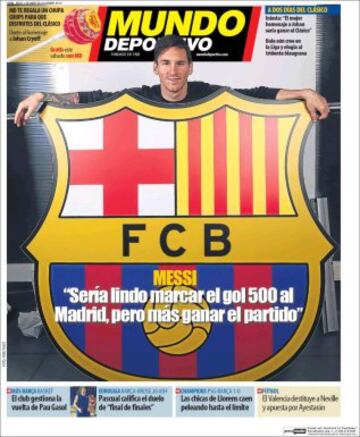 Portadas de la prensa mundial