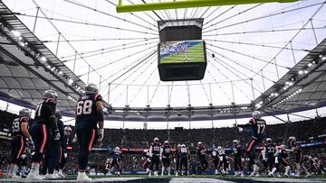 The Colts and Patriots played in Frankfurt, Germany today and the roof in the stadium wasn’t just retractable - it folded into the scoreboard above.