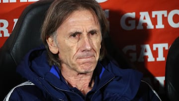Futbol, Chile vs Brasil.
Primera rueda, clasificatorias al Mundial 2026.
El entrenador de la seleccion chilena Ricardo Gareca es fotografiado durante el partido de la primera rueda de las eliminatorias al mundial de 2026 Brasil disputado en el estadio Nacional de Santiago, Chile.
10/10/2024
Jonnathan Oyarzun/Photosport
Football, Chile vs Brazil.
World Cup 2026 qualifiers.
Chile's head coach Ricardo Gareca is pictured during a 2026 World Cup qualifier match against Brazil at the National stadium in Santiago, Chile.
10/10/2024
Jonnathan Oyarzun/Photosport