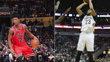 Jimmy Butler y Anthony Davis.