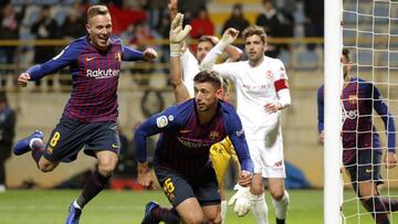 Arthur, tras Lenglet después del gol a la Cultural.