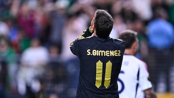 Santiago Gimenez of Mexico during the Group Stage - Group A match between Mexico vs Costa Rica as part of the 2025 CONCACAF Gold Cup at Allegiant Stadium, on June 22, 2025 on Las Vegas, Nevada, United States.
