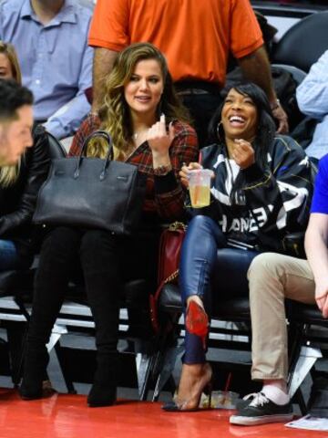 Khloe Kardashian, ya exmujer de un Lamar Odom con el que algunos dicen que ha vuelto, acudió en Los Angeles al partido de los Clippers, uno de los exequipos del ala-pívot.