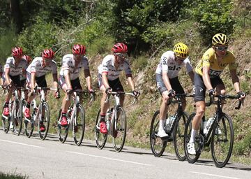 Geraint Thomas por delante de Chris Froome.