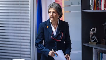 La presidenta de Sociedad Civil Catalana, Elda Mata, a su llegada a una rueda de prensa para informar sobre la manifestaci¨®n del 8 de octubre en Barcelona, a 3 de octubre de 2023, en Barcelona, Catalunya (Espa?a). Societat Civil Catalana (SCC) ha convocado una manifestaci¨®n el domingo 8 de octubre, a mediod¨ªa en Barcelona, bajo el lema 'No en mi nombre. Ni amnist¨ªa ni autodeterminaci¨®n'. Han invitado a adherirse a la manifestaci¨®n a asociaciones y entidades que comparten la "preocupaci¨®n por el deterioro democr¨¢tico" del pa¨ªs.
03 OCTUBRE 2023;RUEDA DE PRENSA;CATALU?A;PROTESTA;8 DE OCTUBRE
Kike Rinc¨®n / Europa Press
03/10/2023
