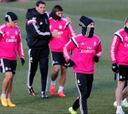 Ancelotti ya prepara el derbi en una sesión bajo mínimos