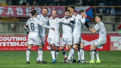 La Cultural Leonesa celebra uno de los goles ante el Atl&eacute;tico.
 