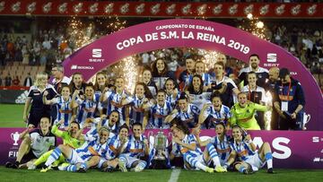 Final de la Copa de SM La Reina entre el Atletico de Madrid y la Real Sociedad disputado en el estadio Nuevo los Carmenes.