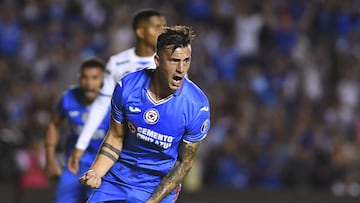 Augusto Lotti celebrates his goal 2-2 of Cruz Azul during the game Queretaro vs Cruz Azul, corresponding to Round 04 of the Torneo Clausura 2023 of the Liga BBVA MX, at La Corregidora Stadium, on March 29, 2023.
<br><br>
Augusto Lotti celebra su gol 2-2 de Cruz Azul durante el partido Queretaro vs Cruz Azul, Correspondiente a la Jornada 04 del Torneo Clausura 2023 de la Liga BBVA MX, en el Estadio La Corregidora, el 29 de Marzo de 2023.