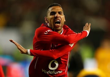 Momen Zakaria celebró el primer gol.
