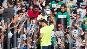 Ibrahimovic saluda a los fans de Suecia.