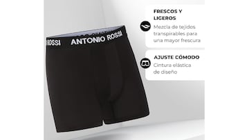 Calzoncillos bóxer de Antonio Rossi de color negro para hombre en Amazon