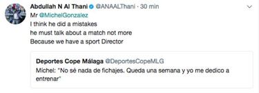 El jeque se disculpa y Roberto señala al asistente