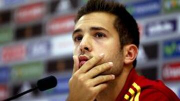 Jordi Alba compareció en rueda de prensa.
