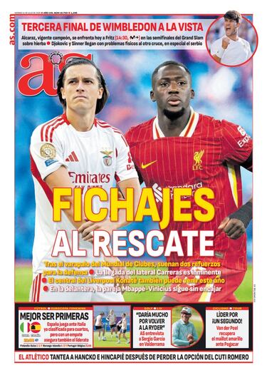 Las portadas de AS de julio