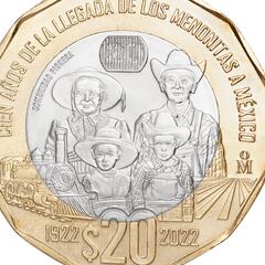 Así es la nueva moneda de 20 pesos en honor a la llegada de los menonitas