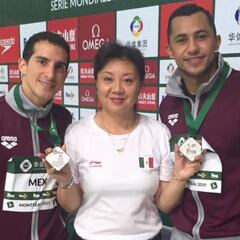 Pacheco y Ocampo ganan plata en Serie Mundial de Clavados