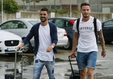 David Villa and Saúl at the Ciudad del Fútbol in Las Rozas, Madrid.