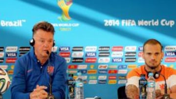 Van Gaal con Snejder.
