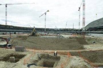 Las obras del nuevo estadio del Atlético van viento en popa 