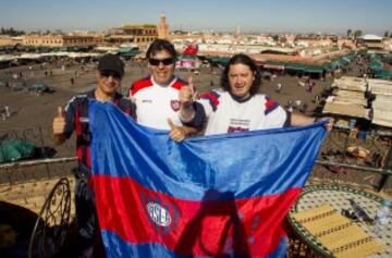 Buen ambiente entre aficiones antes de la final