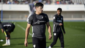 Diego Gonz&aacute;lez, durante un entrenamiento.