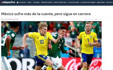 México 0-3 Suecia: así reportaron medios internacionales