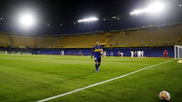 Soccer Football - Copa Libertadores - Boca Juniors v Libertad - Estadio La Bombonera, Buenos Aires, Argentina - September 29, 2020. Boca Juniors' Carlos Tevez. Pool via REUTERS/Agustin Marcarian