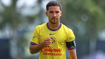 Miguel Ramirez of America during the 10th round match between America and Pumas UNAM as part of the U-23 Basics Forces Liga BBVA MX, Torneo Apertura 2024 at Club America, on September 29, 2024 in Mexico City, Mexico.