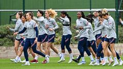 Entrenamiento del PSG femenino previo a la ida de Champions ante el Lyon.