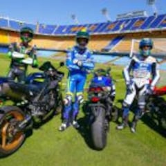 Aleix sacó la camiseta de Leo Messi en La Bombonera