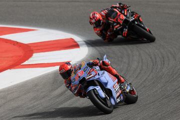 Marc Márquez y Maverick Viñales durante el Gran Premio de Portugal.