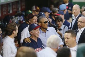 Barack Obama is a big baseball fan and was present at the annual match between democrats and republicans from Congress in June 2015.