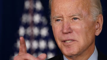 U.S. President Joe Biden speaks about the deadly tornadoes that struck Kentucky, in Wilmington, Delaware, U.S., December 11, 2021. REUTERS/Kevin Lamarque